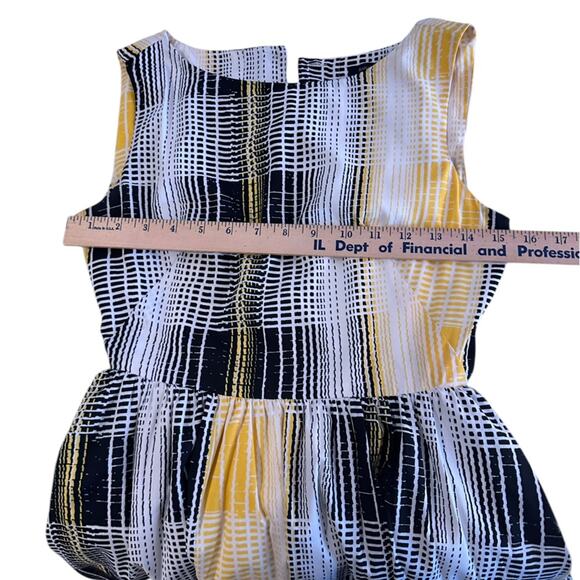 Banana Republic Size 0 yellow and black womens a line dress - Picture 5 of 9